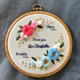 Load image into Gallery viewer, Floral hand embroidery handmade