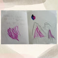 Load image into Gallery viewer, Hand-drawn card with a heart, ladybug, and two people on a light background.
