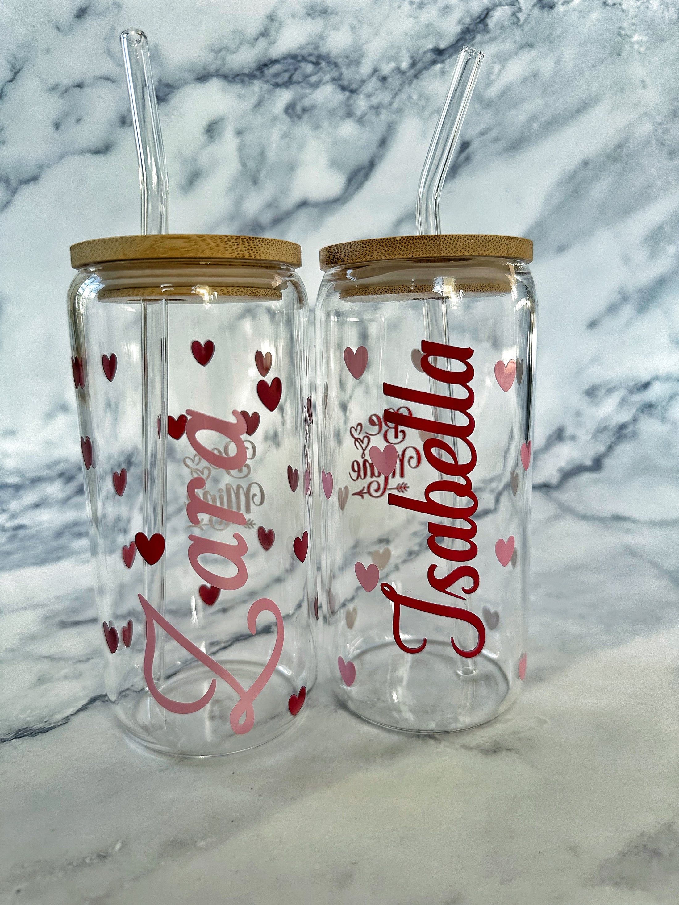 Personalised glass tumbler