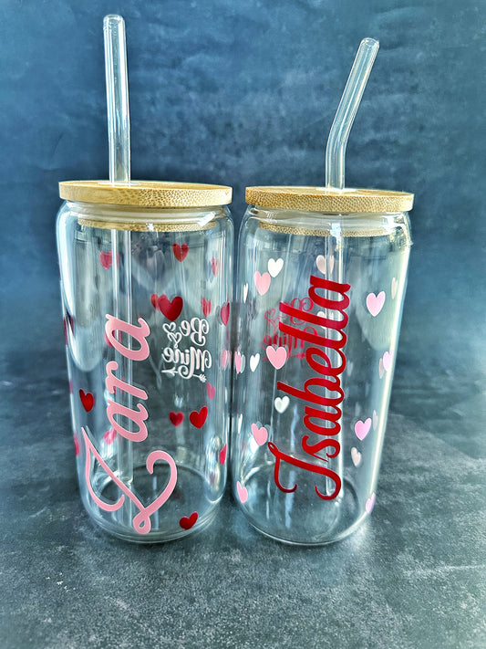 Personalised glass tumbler