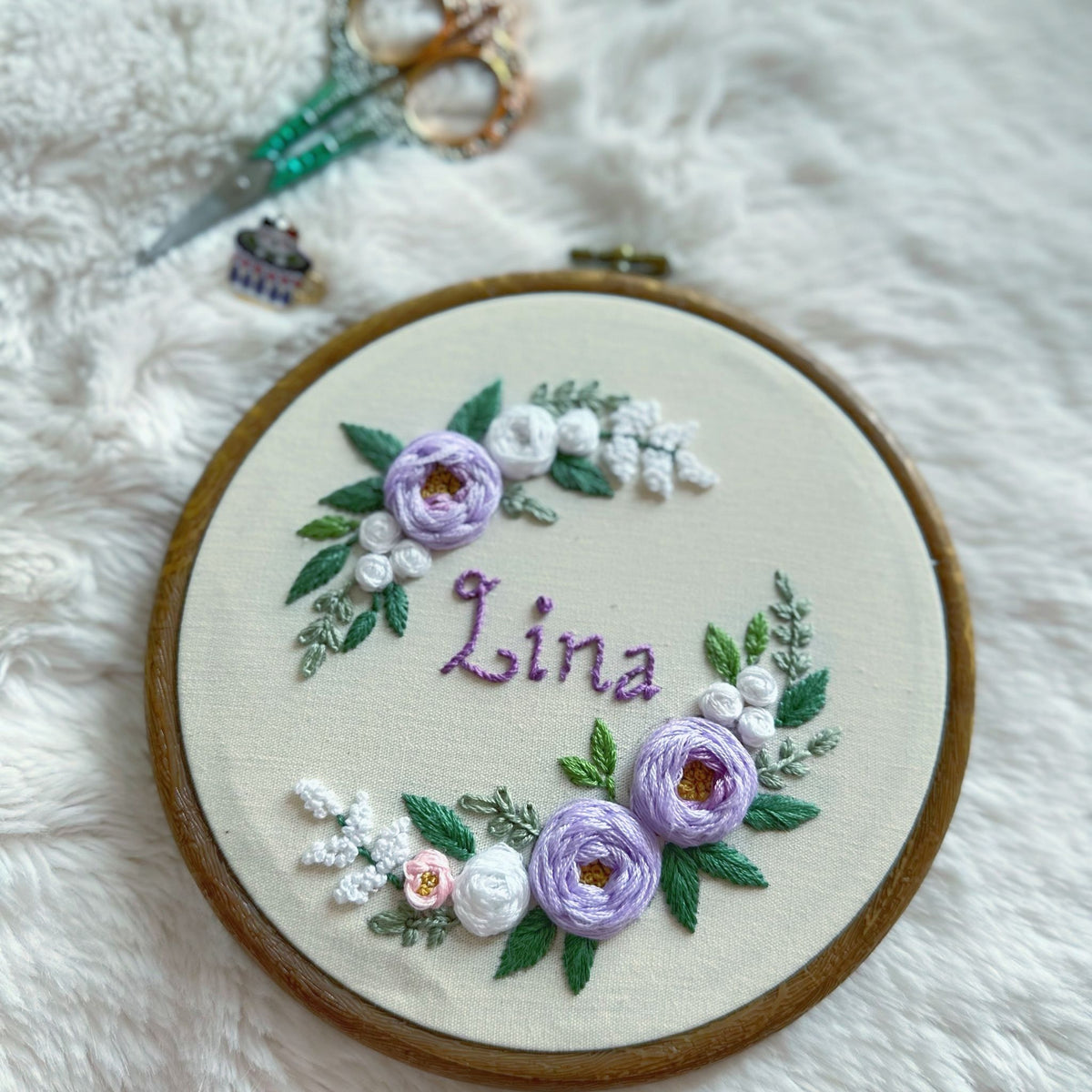 Personalised gift hand embroidery