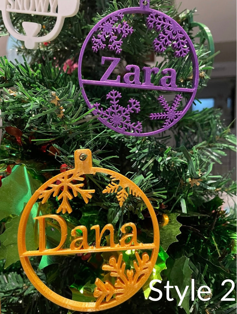 Personalised 3d Christmas ornaments