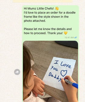 Parent sends the picture to Mumz Little chefs to change into 3d masterpiece